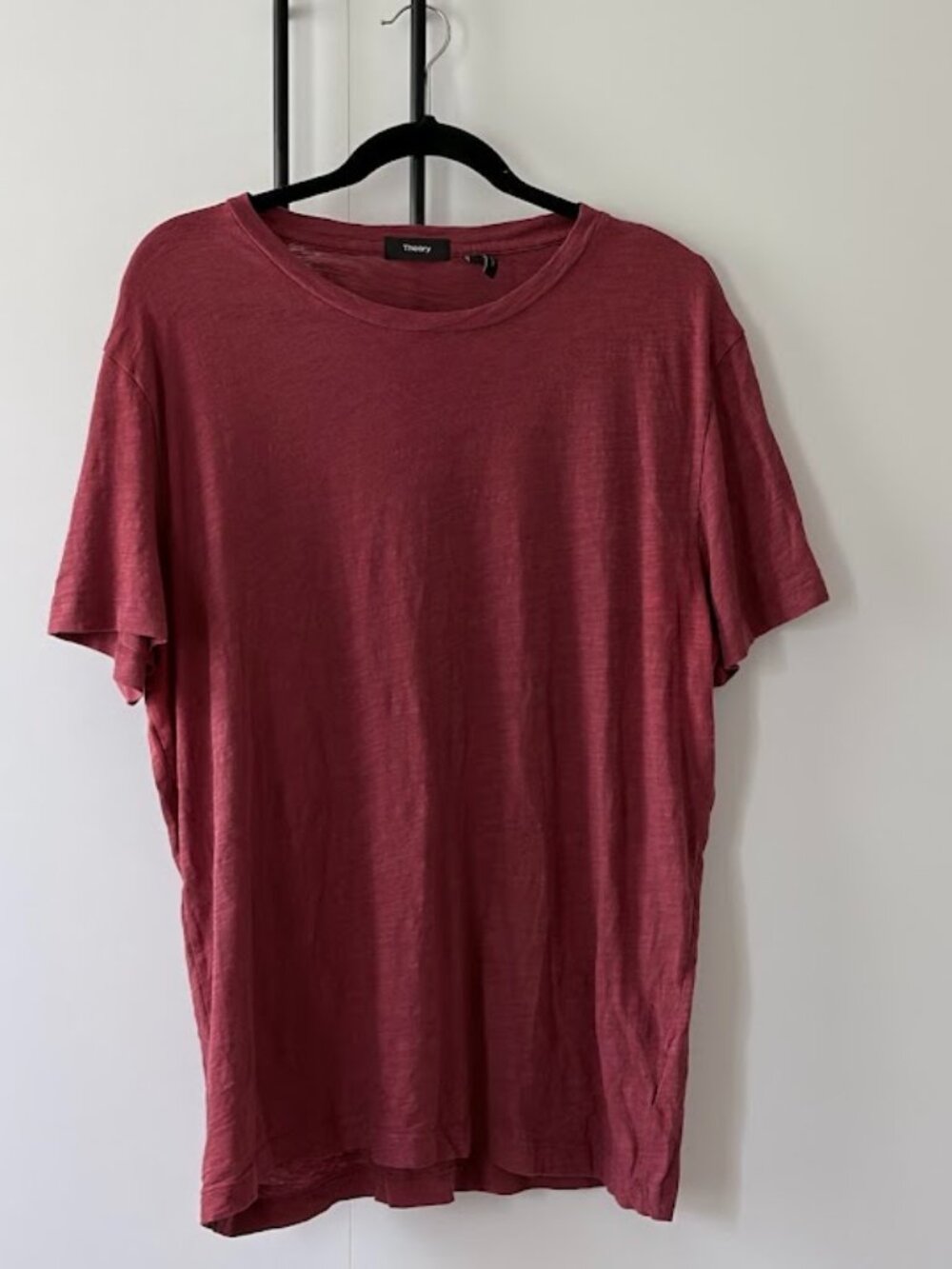 Theory Heathered Rust T-Shirt XL Crewneck Short Sleeve Minimalist Tee